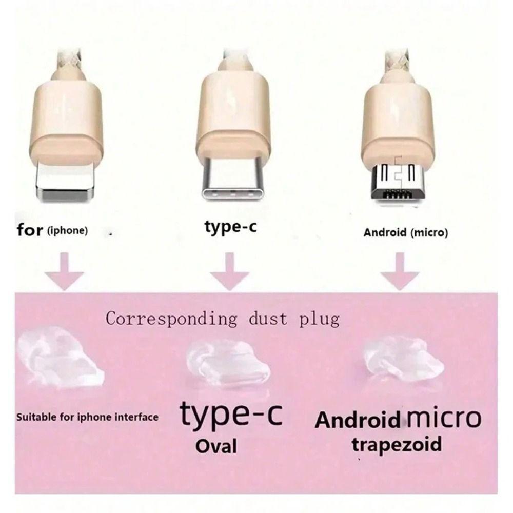 Anti-Verlust Handy Staubschutzstöpsel Silikon Ladeanschluss Schutzkappe für iPhone, Alle USB C Anschlüsse