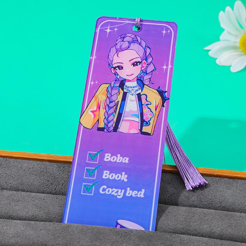 Kpop Dämonenjäger Cartoon Acryl Lesezeichen Anime Niedliche Schreibwaren Schulsachen Seitenmarkierer Für Kpop-Fans & Buchliebhaber