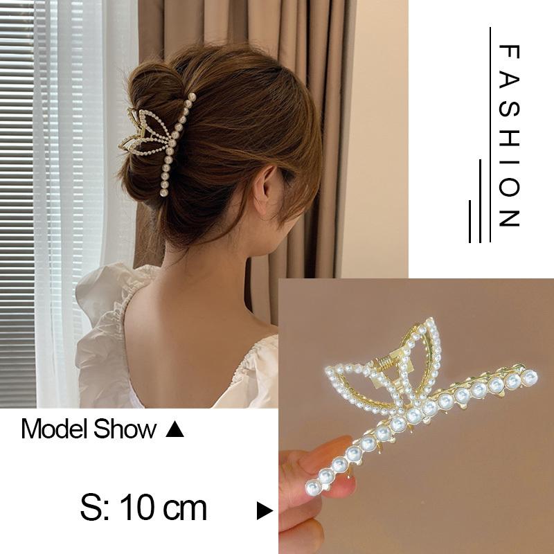 30 Stiluri Clip Mare Tip Gheară Pentru Păr Pentru Femei Accesorii de Păr Trend Metal Auriu Argintiu Punk Geometric Fluture Perle Clemă de Păr