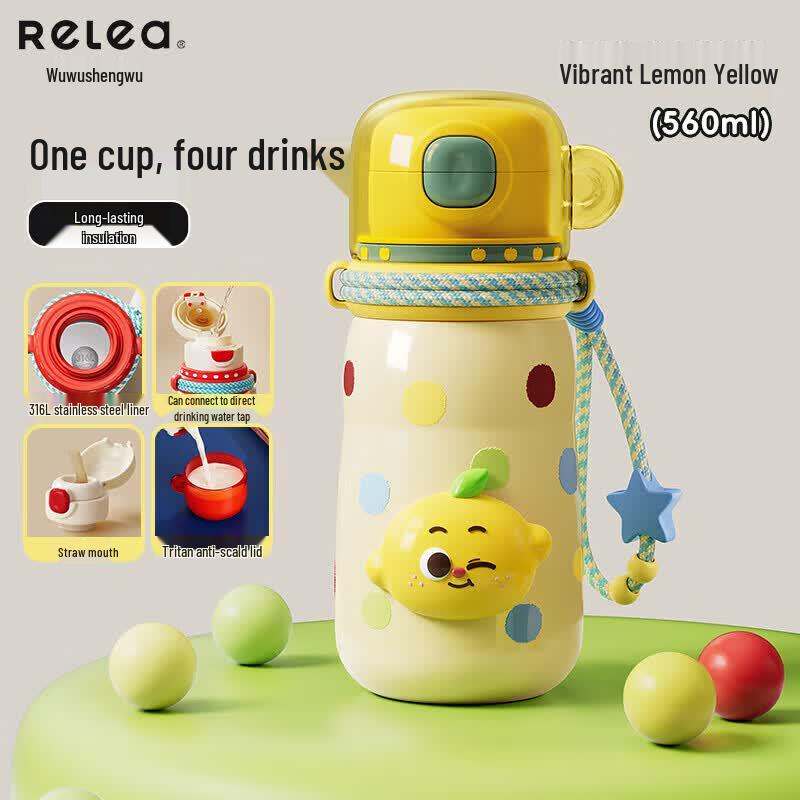 RELEA Mengli 560ml Portable Kids Insulated Thermos