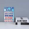 Funny Hot Tub Welcome Metal Sign (20x30cm) | Vintage | Beach/Bathroom/Bar Decor