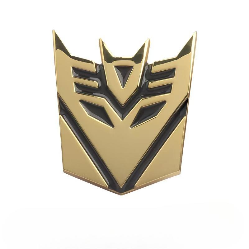Auto Robot Metal Autobot Emblem for Car Glow-in-The-Dark Effect Auto Car Accessories Vehicle Decorative Silver