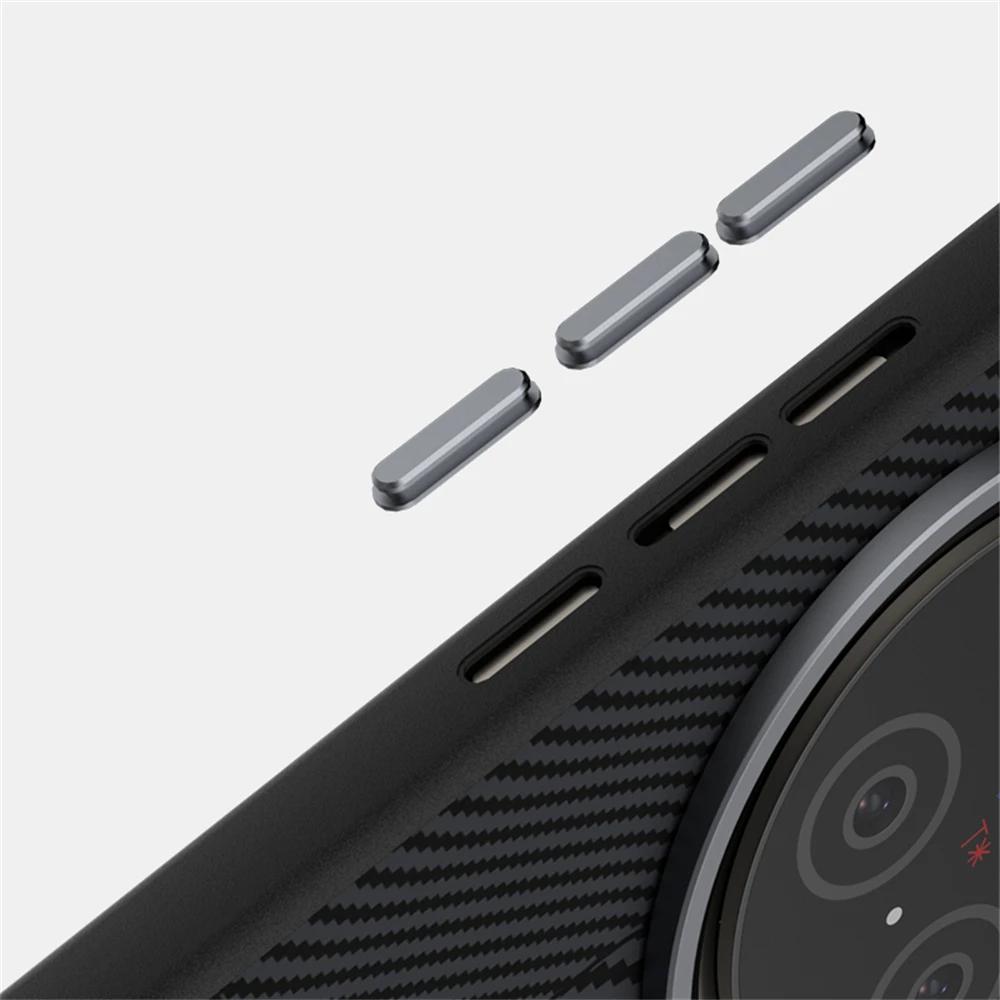 For Vivo X200 Pro Case For Magsafe Slim Rigid Alloy Lens Magnetic Wireless Charger Carbon Fiber Phone Cover Shell Vivo Grip