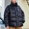 Li-Ning Solid Color Warm Stand Collar Short Down Jacket Women Outerwear Black AYMR506-2