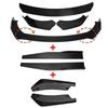Hochwertige Autoteile Universeller Frontstoßstangen Splitter Lippe Spoiler Diffusor Body Kit Schwarze Winglets Seitenschweller Verlängerung Schutz