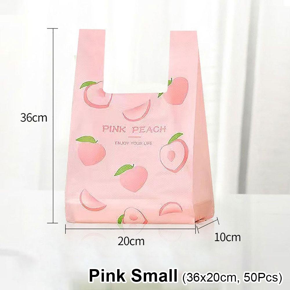 50 ks s uchem plastová taška tote barevné tašky na odnos nové tašky vesty balení potravin