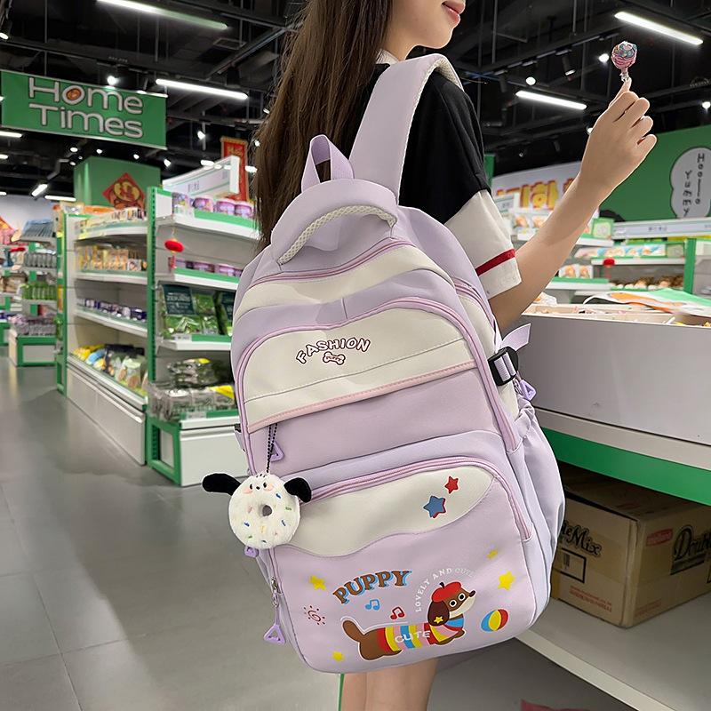 New Cute Cartoon Schoolbag High Value Primary School Backpack Junior High School Girls High School Large Capacity Student Schoolbag