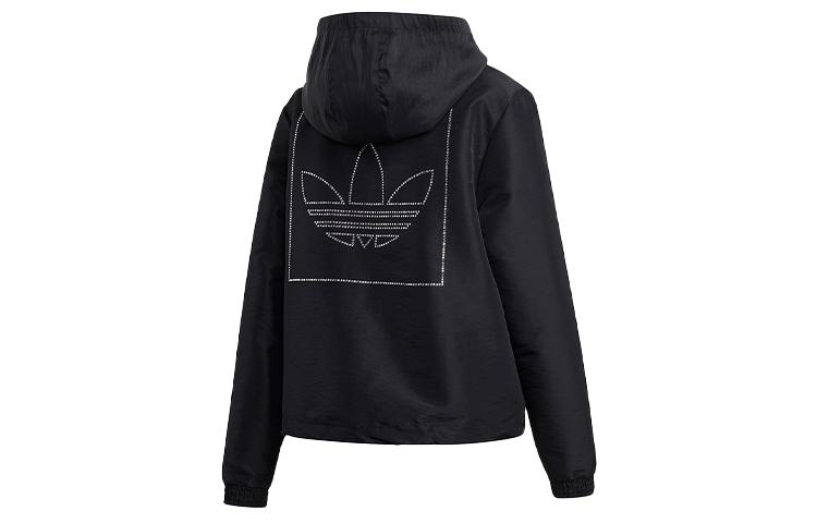 Women's Adidas Originals Jackets Women's Black Hooded Moderate Other