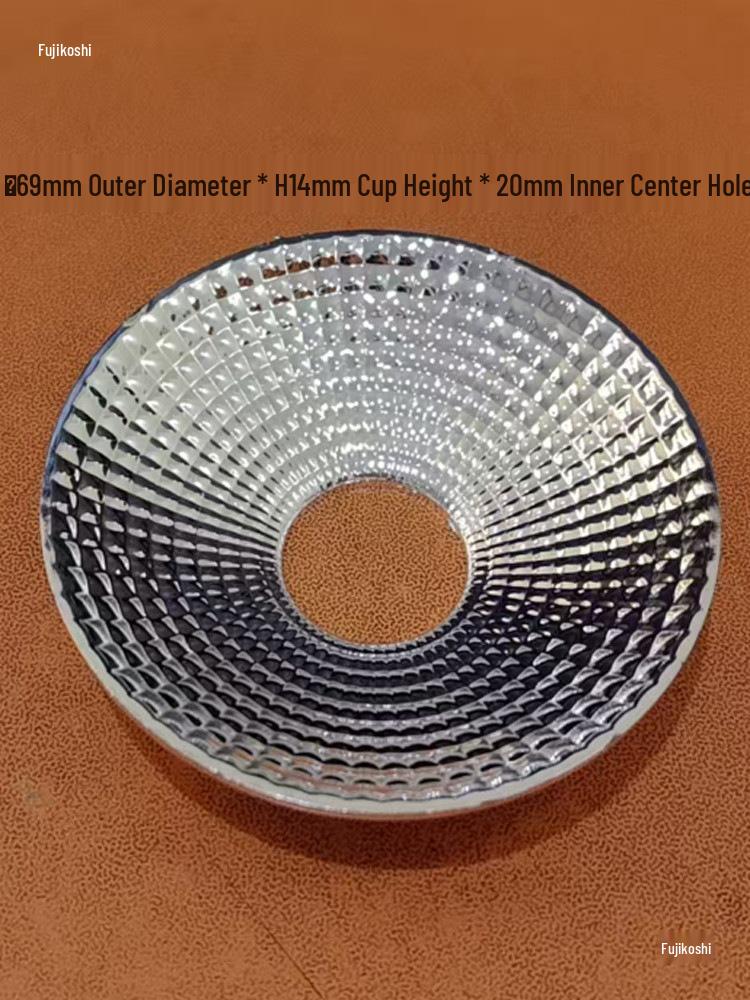 COB Optical Reflector Cup: 56-110mm Headlight Spotlight Focusing Lens, Plastic Cylinder Cup