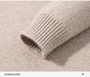 Men's Thickened 460g Cashmere Wool Sweater with Zipper, Half-High Collar, Warm Knitwear for Autumn/Winter.