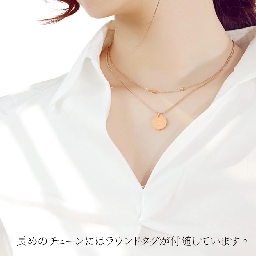 Surgical stainless steel can be worn all the cross and medal charm with silver double chain [Galant] necklace, time, rust-free, hypoallergenic,