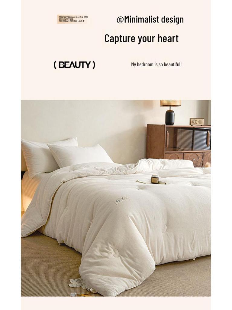 Warme Winterdecke: Superweiche Baumwoll-Leinen-Mischung mit Sojabohnenfaser