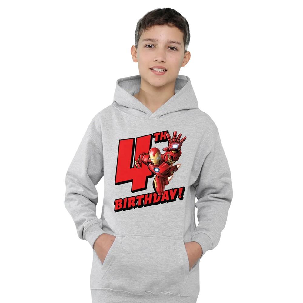 Marvel Childrens/Kids Iron Man 4th Birthday Hoodie