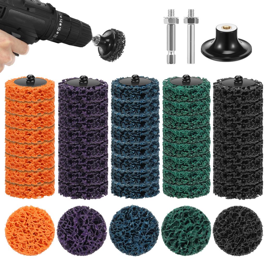 47 Stück 2 Zoll Lamellenscheiben für Winkelschleifer Abbeizer Rad Rostentferner Scheibe Schnelle Schleifscheiben Farbe Rostentferner