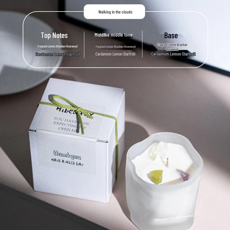 Aroma Candle Gift Box - Light Fragrance for Indoor Atmosphere, Perfect Niche Gift for Girls, Long-Lasting Scent