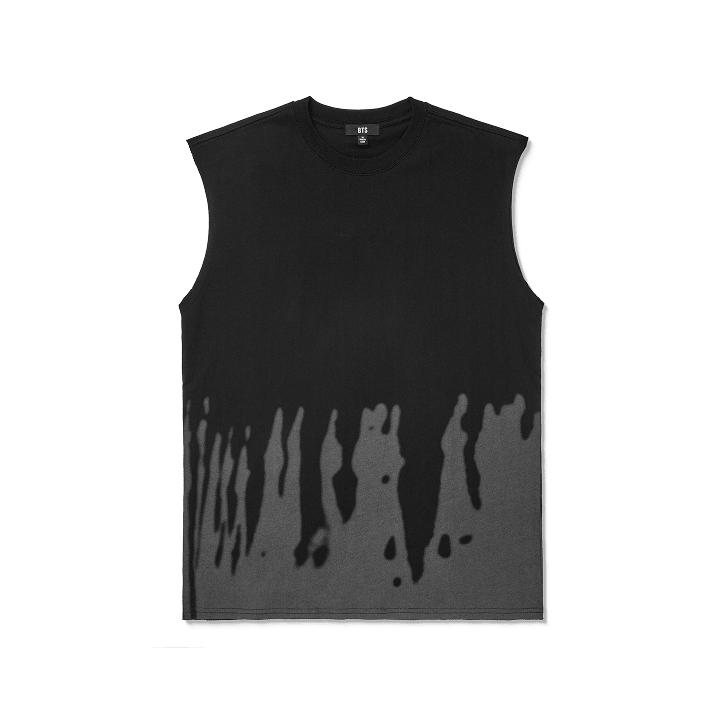BTS Sleeveless Oversized Fit T-Shirt Black | Official BTS Apparel