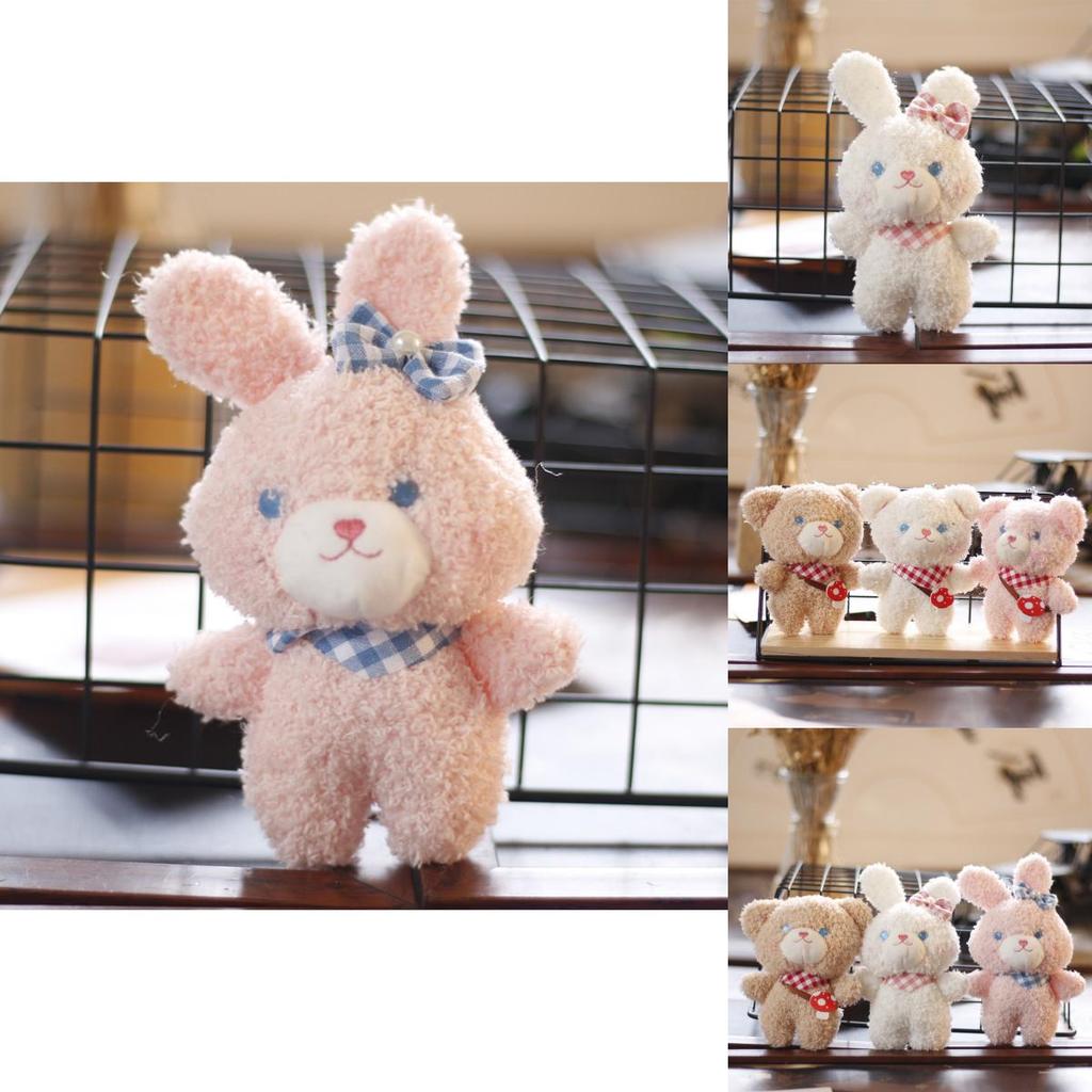 Adorable Plush Bear Keychain Soft Toy Cute Rabbit Backpack Pendant Wholesale