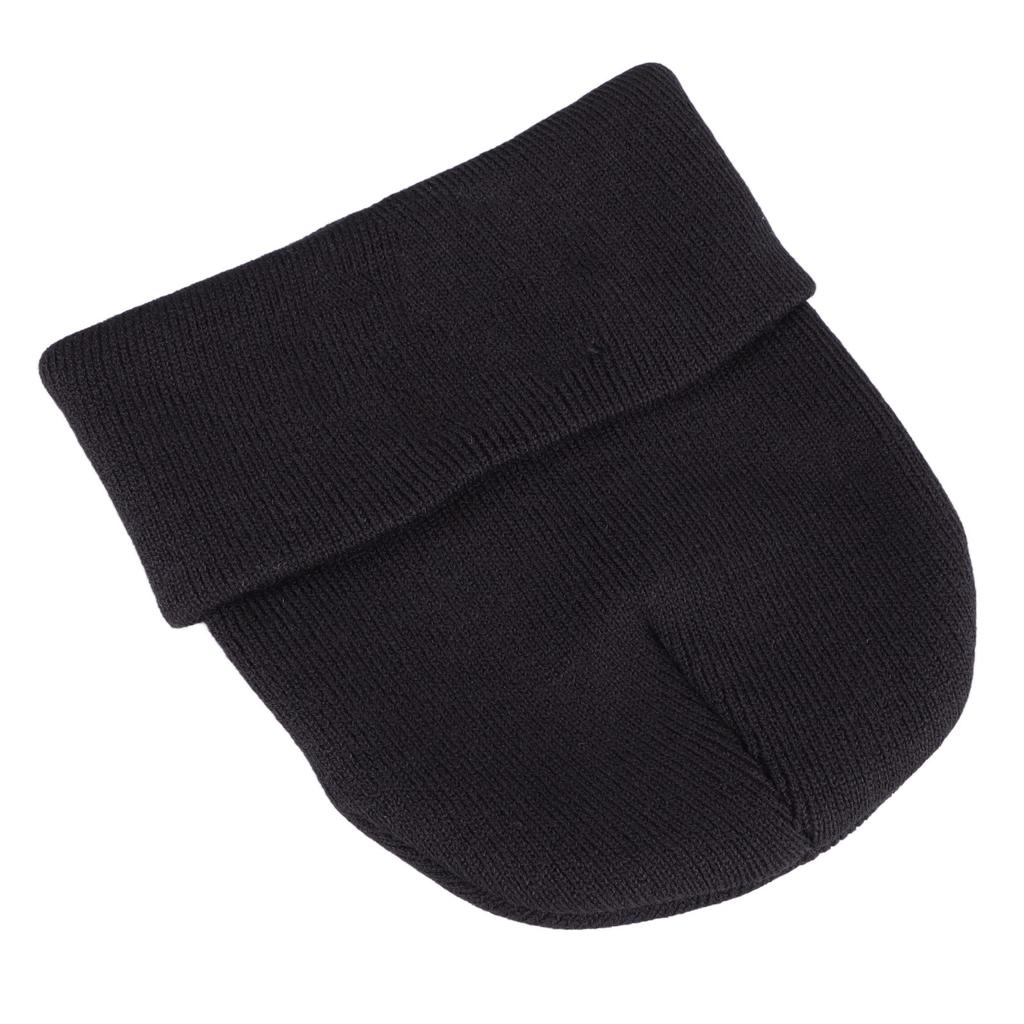 Black Warm Hat High Elasticity Acrylic Fiber Thermal Hat for Autumn Winter Black Imp Decoration