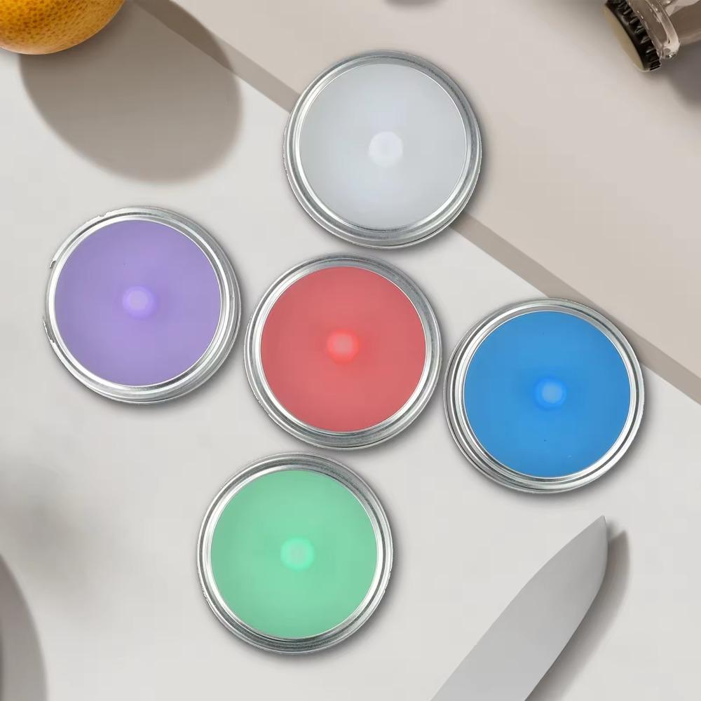 5pcs With Metal Ring Mason Jar Lid Sealed Wide Mouth Jar Cover Silicone Fermenting Lid  Coffee Bean