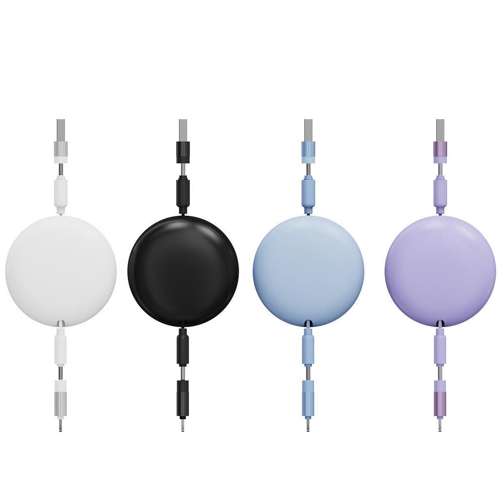 4-in-1 Retractable 100W Fast Charging Cable for Apple, Huawei, Xiaomi, Android, Car Charger