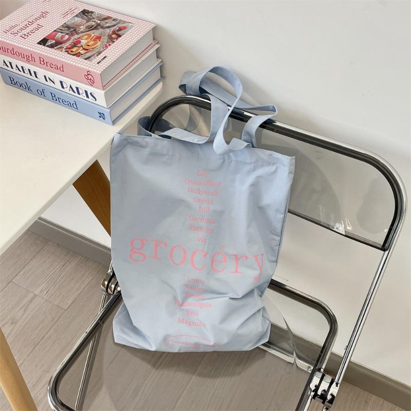 1 letter printed new casual canvas bag women's bag shoulder bag large capacity student bag