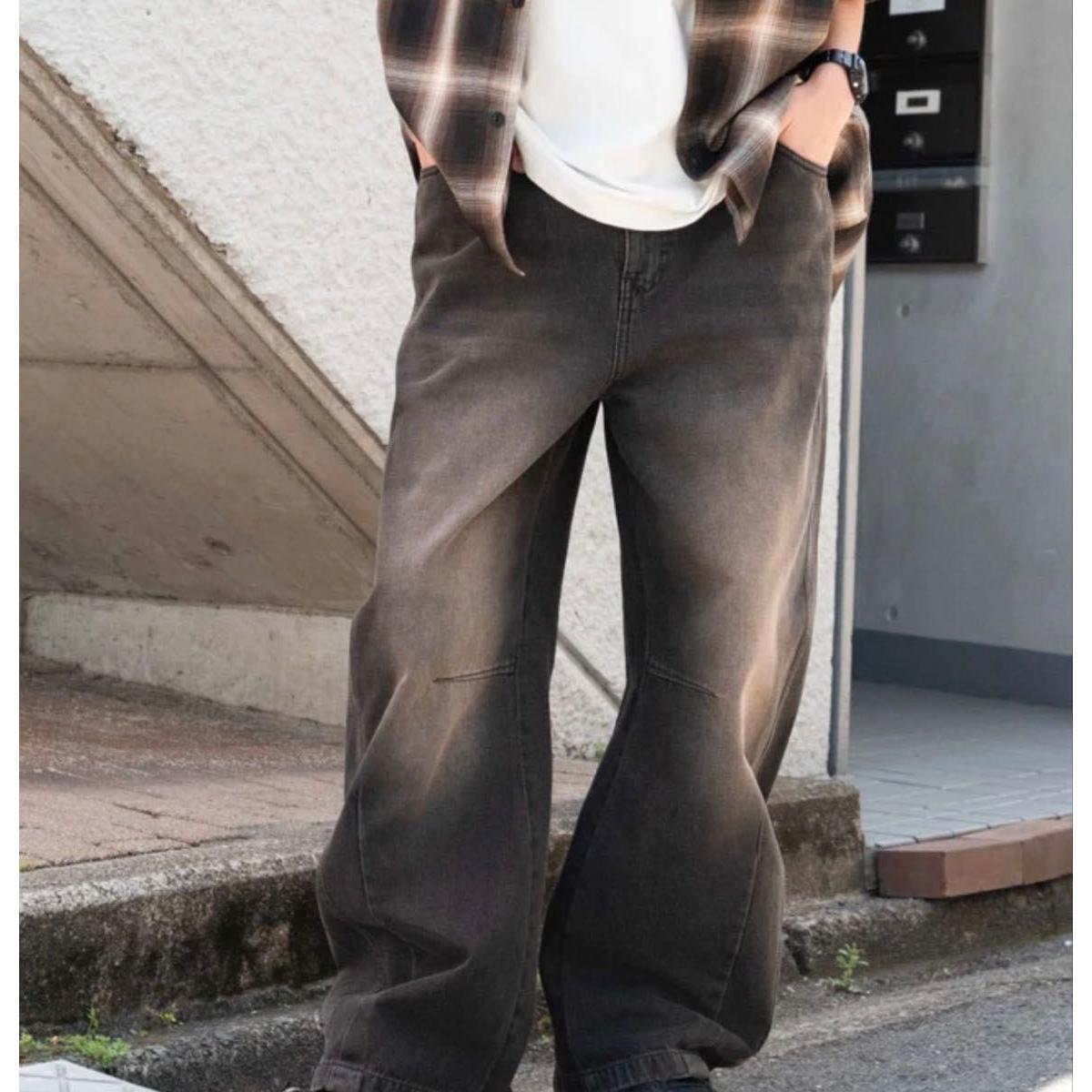 WEGO Brown baggy denim pants L