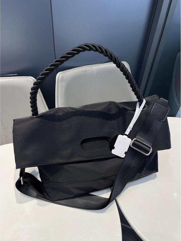 Men's Black High-End Large Capacity Tote & Crossbody Sports Bag