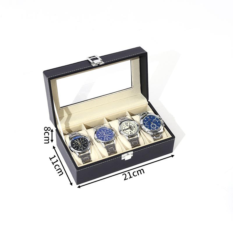 Delesys 2/3/4/5/6/8/9/10/12/20 Slots Household Multi Functional Watch And Jewelry Storage Box Pu Leather Watch Display Case