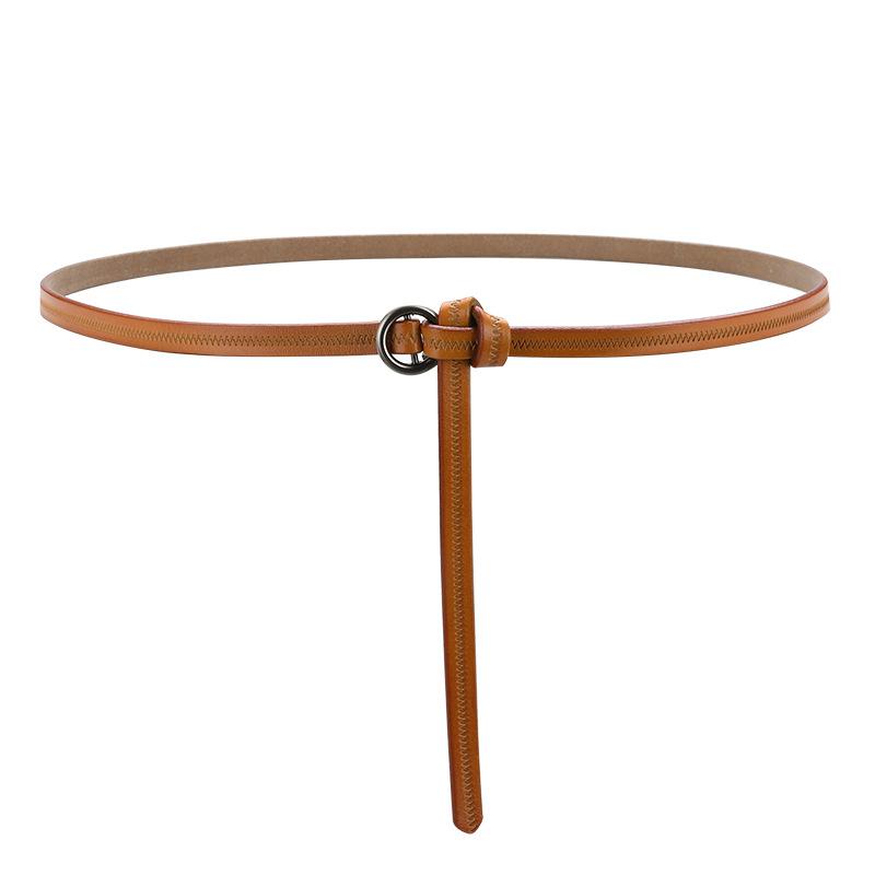 

Belt for Women s Thin Jeans Shorts Ins Trendy Leather Narrow Belt Trousers Summer High Waist Soft Black Small Belt Narrow 105cm