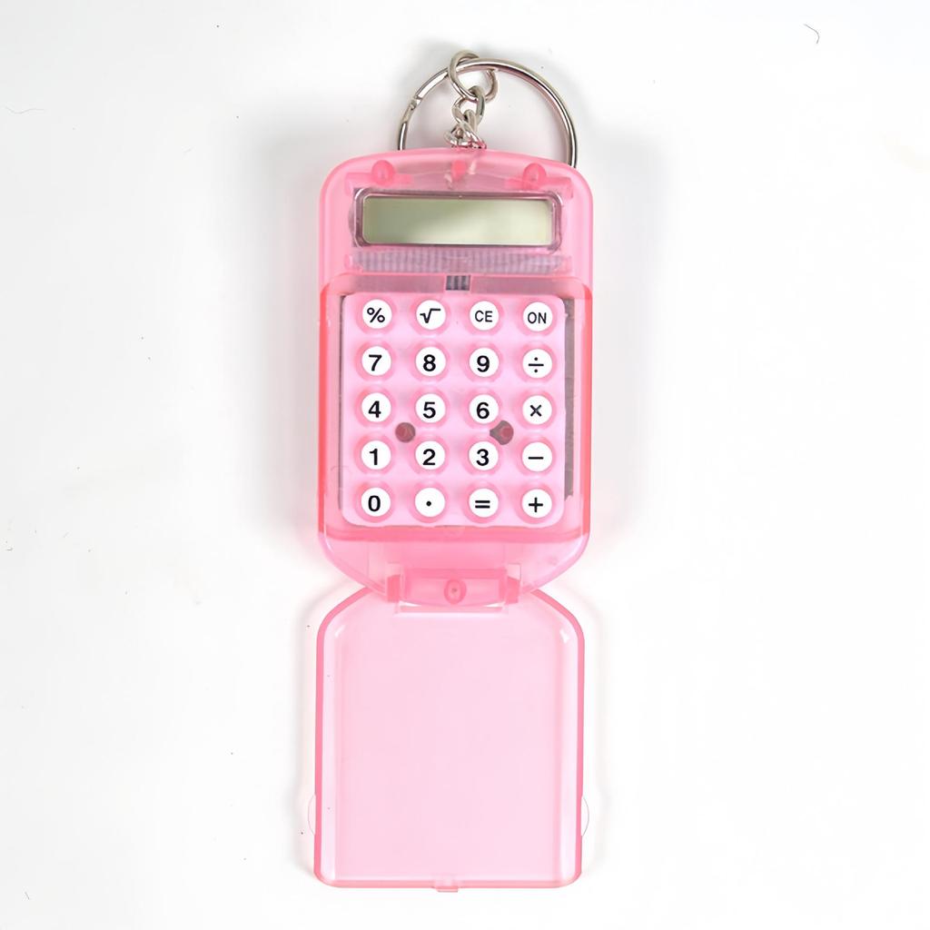 Mini Transparent Flip Keychain Calculator for Students