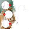 Baby Krybbe Mobil Sengeklokke Holder, Feste 33 tommer DIY Leke Dekorasjon, Roterende, Arm