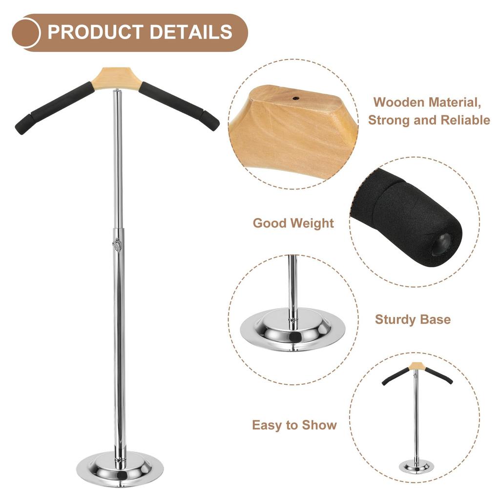 Uxcell Shirt Display Set of 2 Stainless Steel Adjustable Shoulder Flexible Portable Rack for and Coat Retail Stand, - Stand, T-Shirt Clothing,