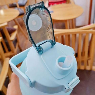 Outdoor Sports Water Bottle Straw Cup Large Capacity Plastic Kettle Straigh Drinking Bottles Student Portable Drink Cups