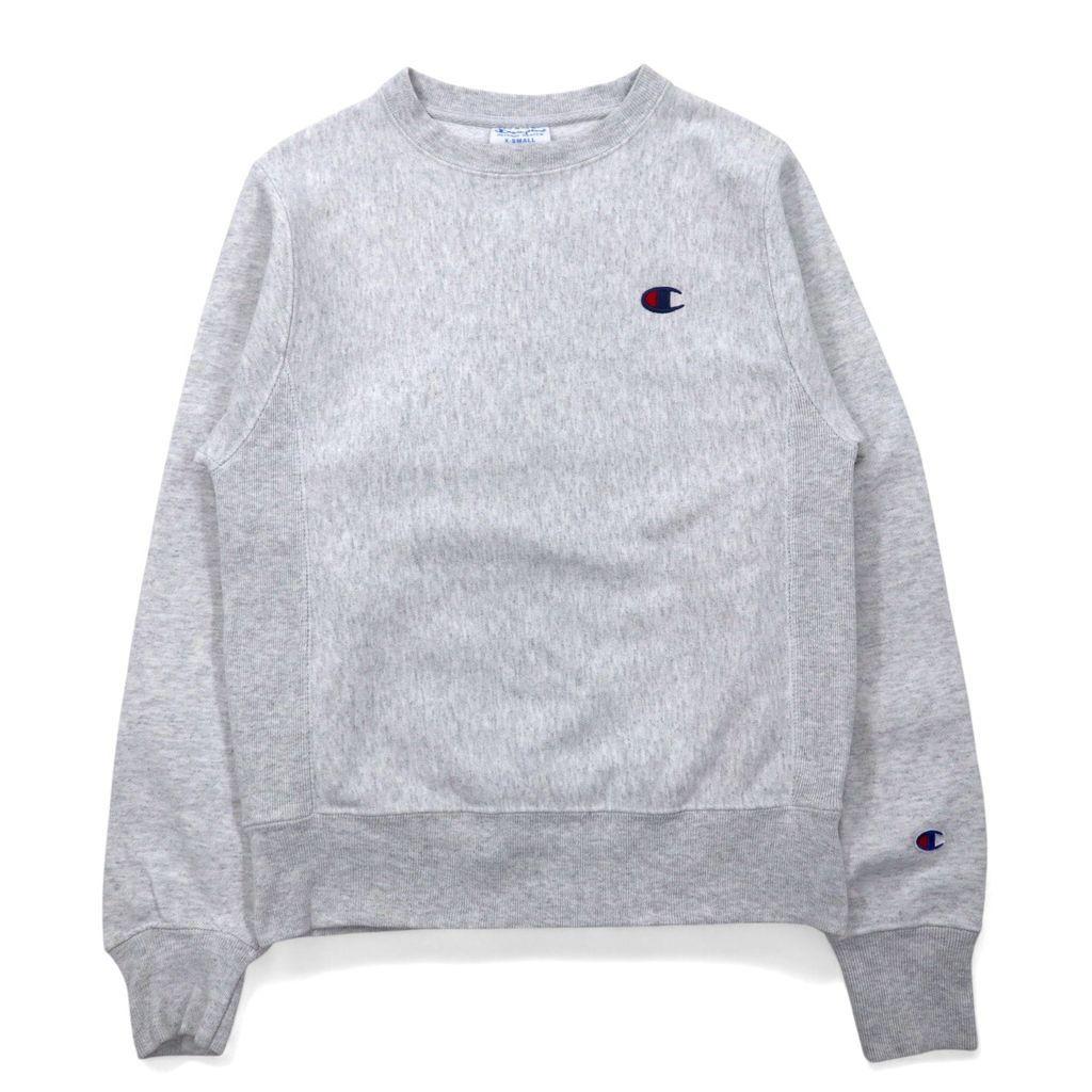 Used Champion Reverse Weave Sweat M Gray Cotton Logo Embroidery Single Blue Tag Reprint REVERSE WEAVE