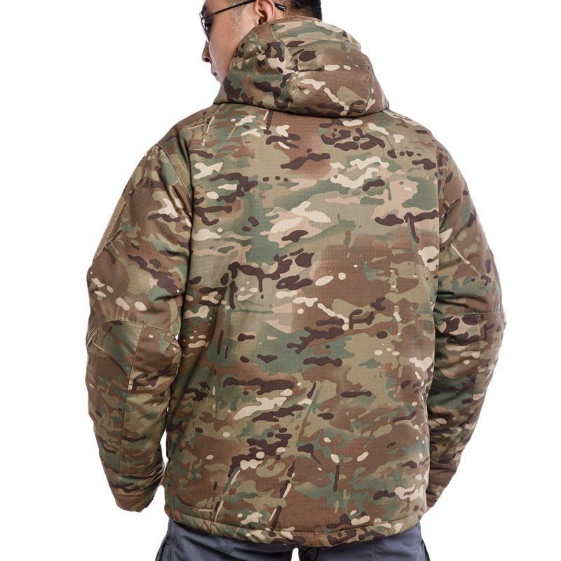 Thick Coat Camouflage Black Multicam Field Jacket For Adult Men