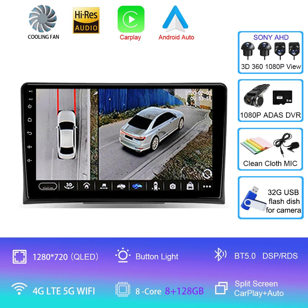 Autoradio Android 14 Carplay Auto Für Volkswagen Multivan T5 2003 - 2015 Multimedia Video Player GPS Navigation Stereo Head Unit