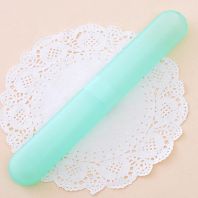 Travel Portable Toiletry Scrub Toothbrush Storage Box Wheat Straw Dental Kit Box
