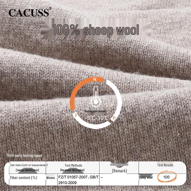CACUSS Women's Pure Wool Shawl Scarf