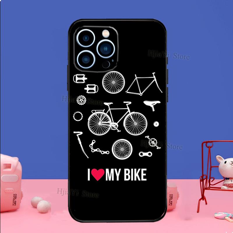 Bike Bicycle Sport Phone Case For iPhone 16 15 11 12 13 14 Pro Max Mini X XS XR Plus SE2 Funda Coque Capa Cover