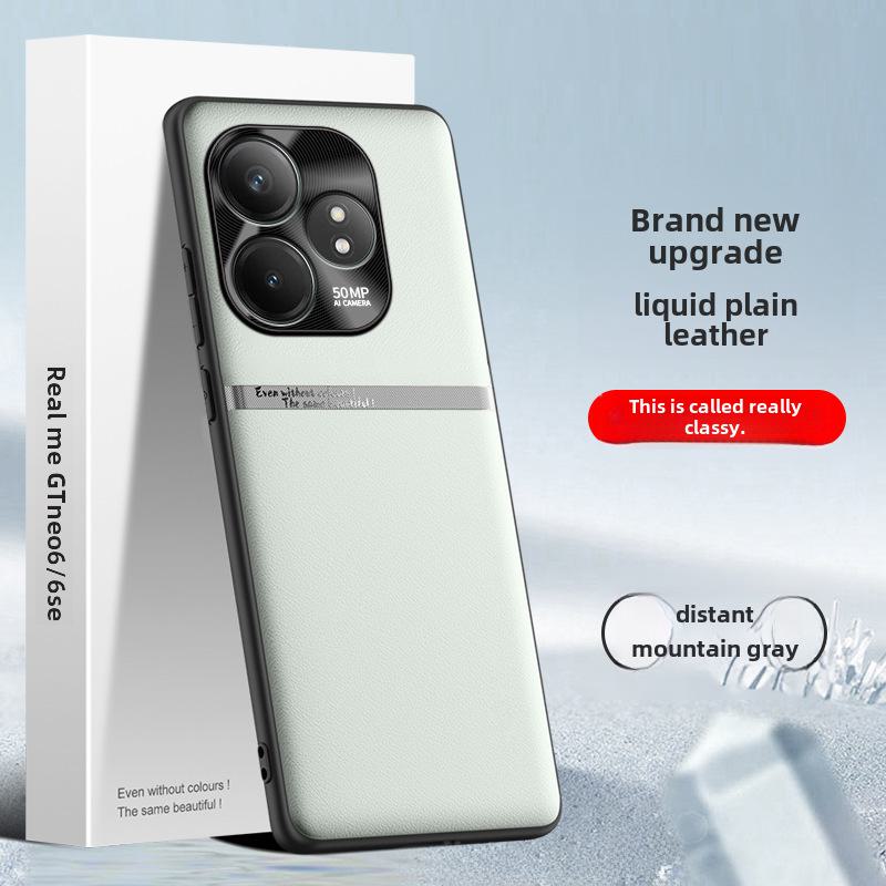 

Премиальный чехол из жидкой кожи для realme GTneo6se, защищает от падений и имеет цельную конструкцию. GTneo6