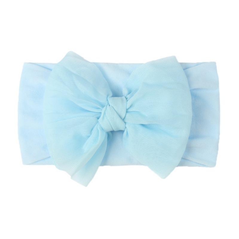 New baby nylon headband, baby cute bow wide-sided double-knotted headscarf, children's headband.