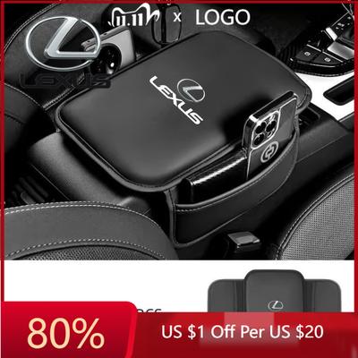 2026 Hot Interior Stickers For IS250 IS200 CT200h GS300 LS430 RX450h LX57 Car Armrest Cushion Cover Leather Seat Center Pa