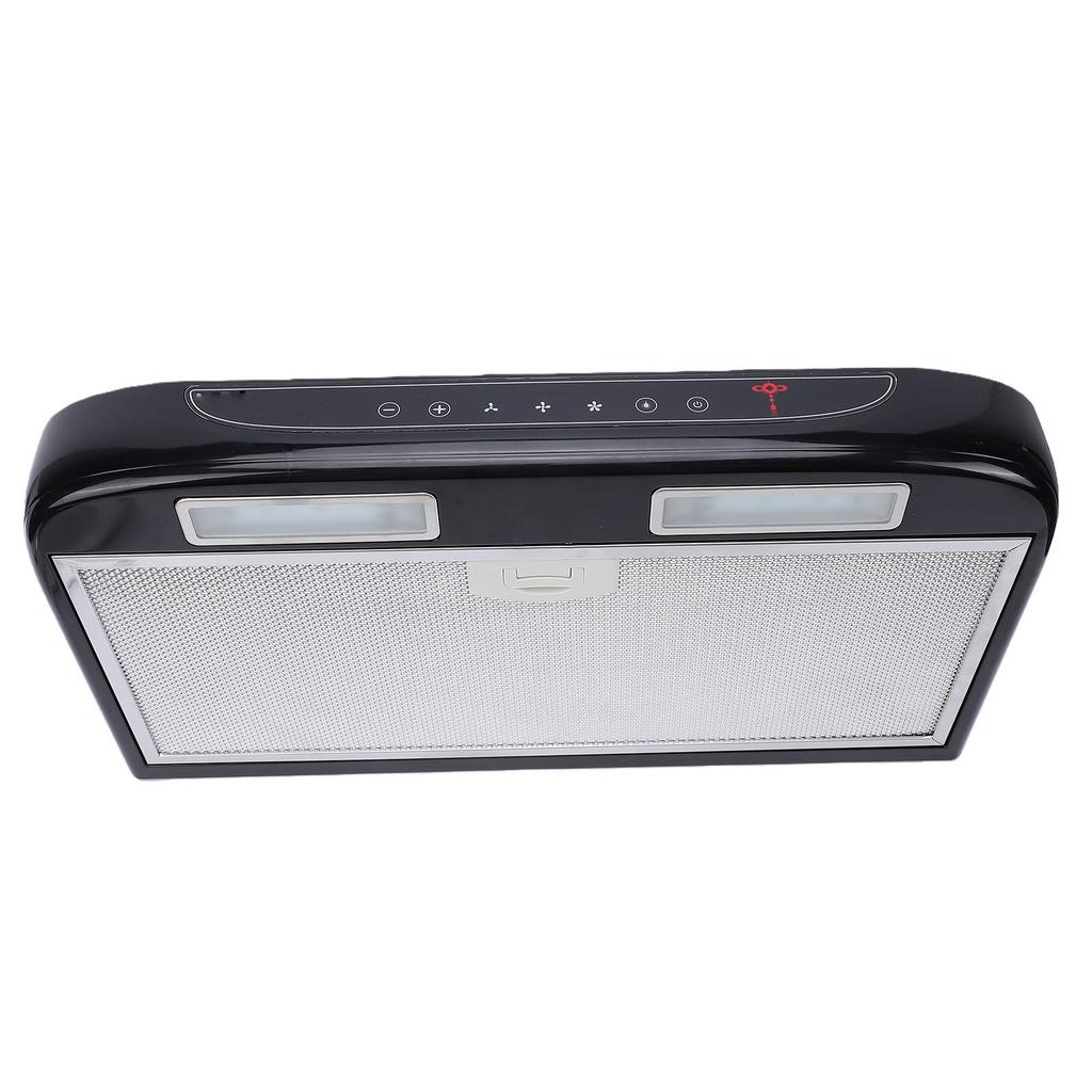 Campana extractora para autocaravana 3 velocidades ajustables 12V Campana extractora de cocina con pantalla táctil Luz LED para autocaravanas Yates Pequeña