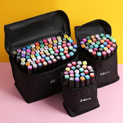 48-Color Double-Ended Marker Set for Student and Children's Anime Drawing & Watercolor Art