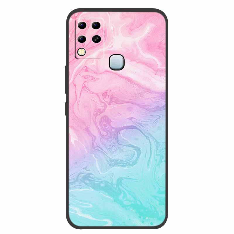 For Infinix Hot 11 G37 Case X689F Marble Silicone Protective TPU Soft Back Cover for Infinix Hot11 G37 128GB Funda Cartoon Coque
