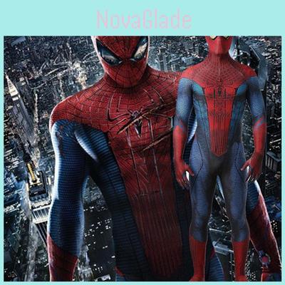 The Amazing Spider-man Suit Blue&red Spandex Bodysuit For Kids And Adults