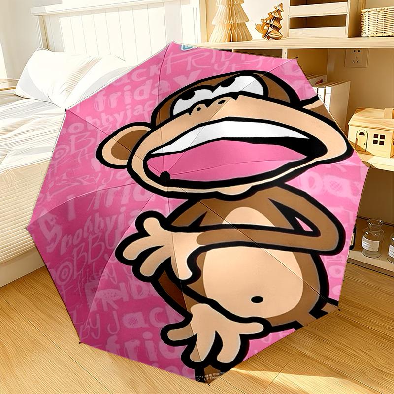 

Monkey Blowing Bubble Umbrella 8-Frame for Travel, camping, Casual Lightweight Portable Umbrella, Essential for every family Holidays Birthday Gift