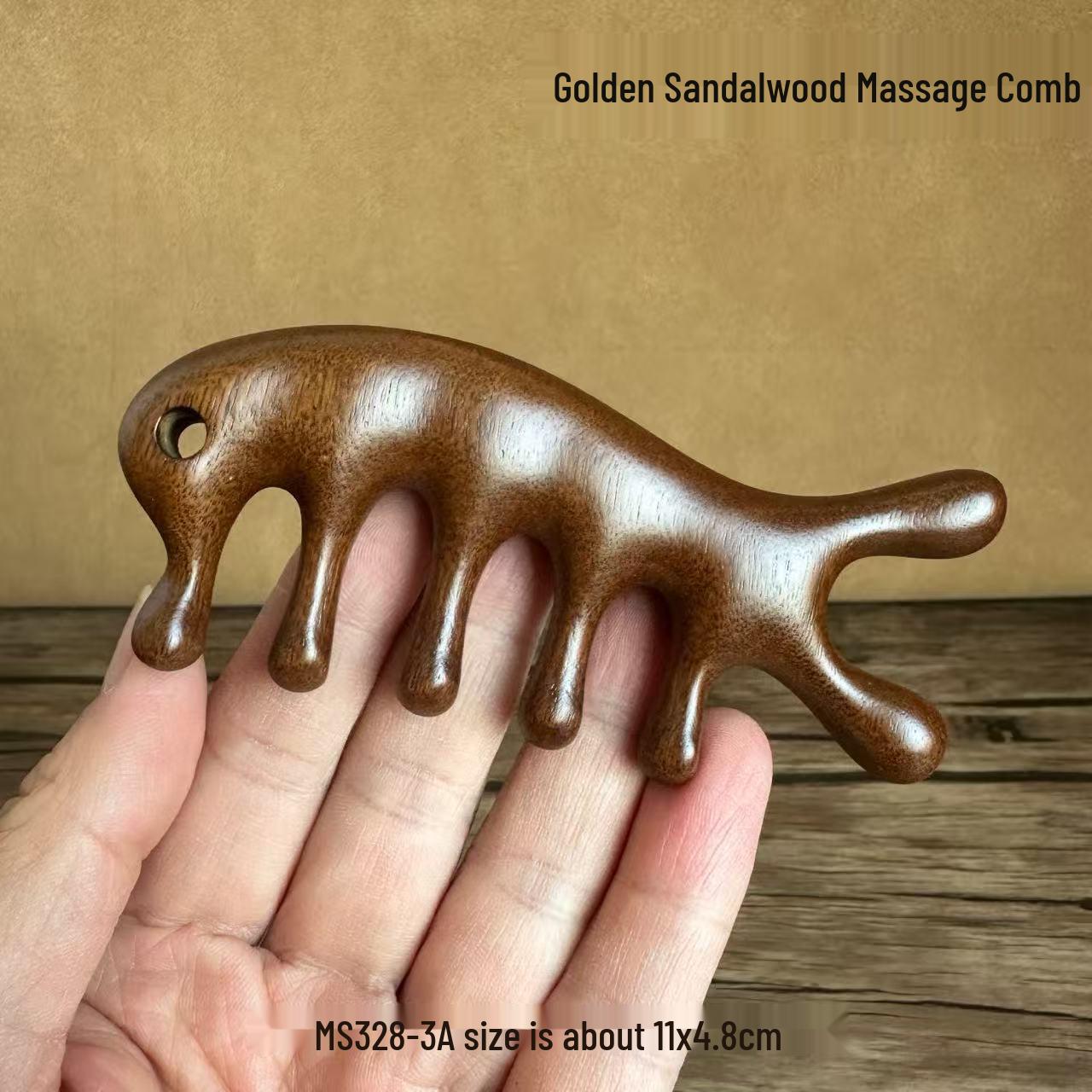 Year of the Horse Sandalwood Massage Comb – Meridian Comb Gift for Success & New Year Souvenir