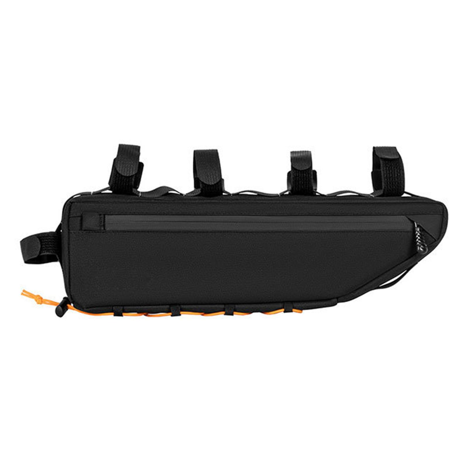 

Сумка для хранения на раме велосипеда 3 л Водонепроницаемая сумка на верхнюю трубу Регулируемые ремни Крепление Органайзер для инструментов для горного велосипеда Черный чёрный