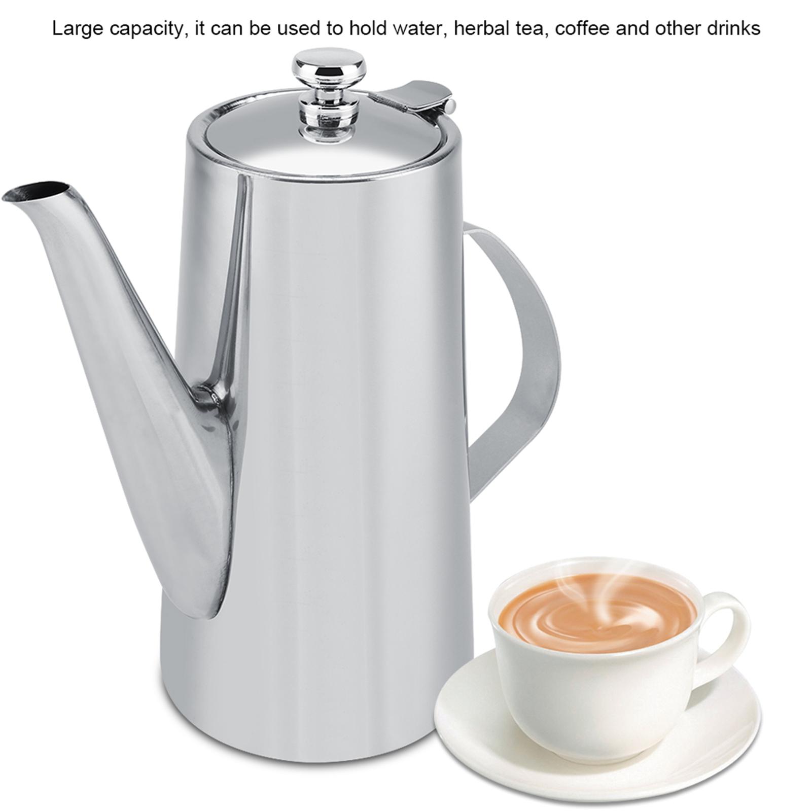 

2L Thickened Stainless Steel Teapot Elegant Tea Coffee Water Kettle for Home Restaurant #2